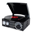 Jensen Audio 3 Speed Stereo Turntable w/AM/ FM Stereo Radio, Pitch Control